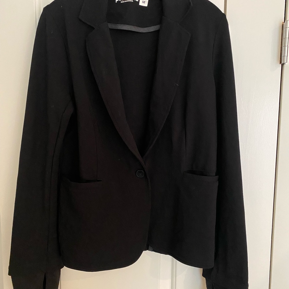 Betabrand black ponte blazer - size medium